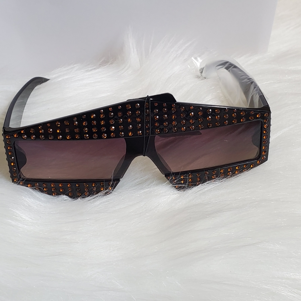 Nwt Dark Brown Studded Sunglass